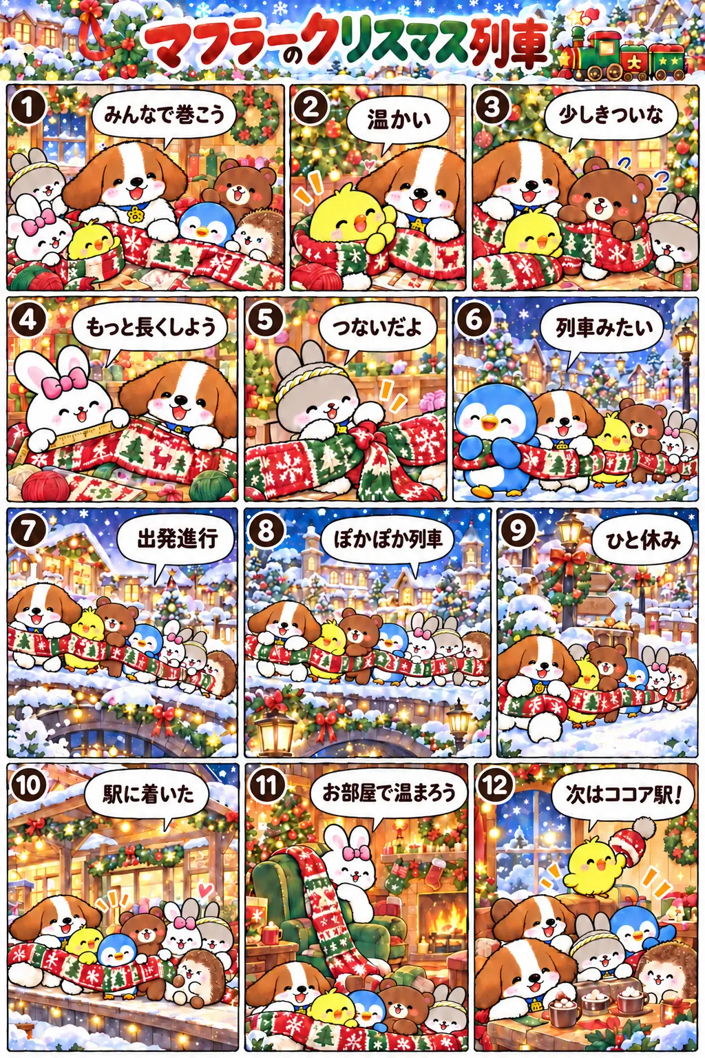 マフラーのクリスマス列車の表紙